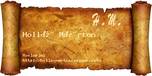 Holló Márton névjegykártya